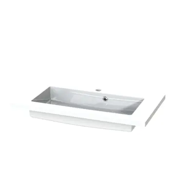 Tiger Wastafelblad Quadro 80 cm glanzend wit
