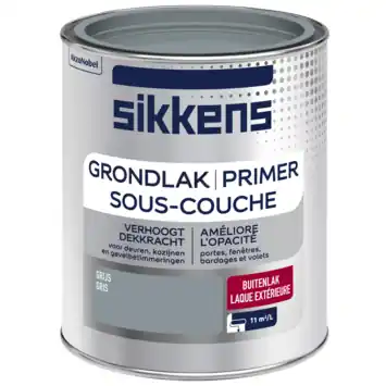 Sikkens grondlak buiten zijdeglans grijs 750 ml