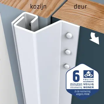 Secu anti-inbraakstrip Plus achterdeur SKG 1-ster 211,5 cm 14-20 mm wit