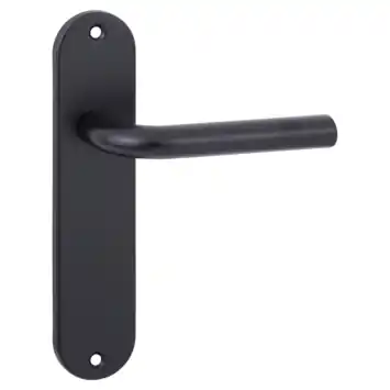 Ok deurkrukset Ovaal kortschild blindschild aluminium zwart