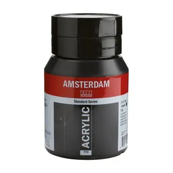 Amsterdam verf acrylverf oxydzwart flacon 500ml