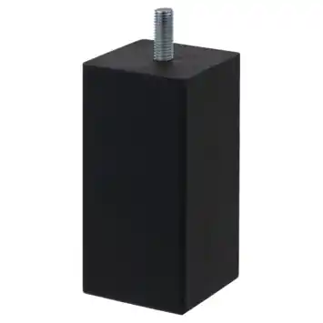 Duraline meubelpoot vierkant zwart 5x5x10 cm