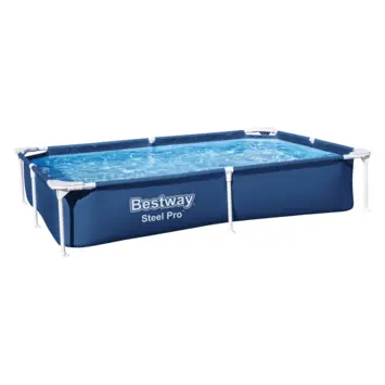 Bestway zwembad rechthoek Steel Pro blauw 221 x 150 x 43 cm