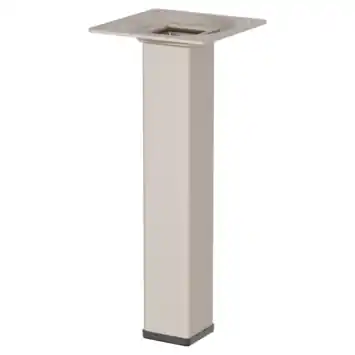 Duraline meubelpoot vierkant zand / beige staal 2,5x2,5x15 cm