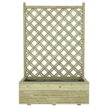 Bloembak dubbele trellis klimrek 40 x 90 x 140 cm