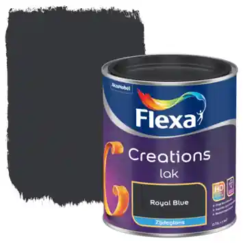 Flexa Creations binnenlak zijdeglans royal blue 750 ml