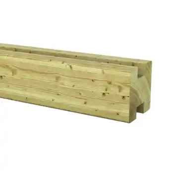 Sleufpaal tussen grenen hout geschaafd 8,8 x 8,8 x 270 cm