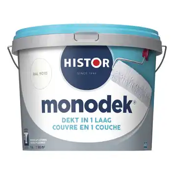 Histor Monodek muurverf RAL 9010 gebroken wit 5 liter