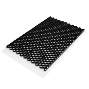 Grindrooster zwart kunststof met worteldoek 120 x 80 cm dikte 3 cm
