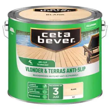 CetaBever Vlonder & Terras beits anti-slip blank 2,5 liter