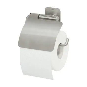 Tiger Toiletrolhouder Colar RVS met Klep