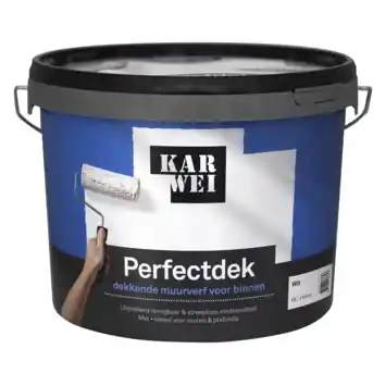KARWEI Perfectdek muur en plafondverf mat binnen wit 10 liter