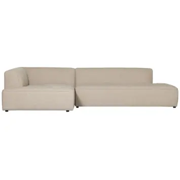 WOOOD hoekbank Inez naturel polyester met verlenging links