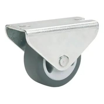 Bokwiel TPE met plaatbevestiging 25mm tot 30kg