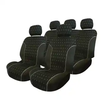 Carpoint Stoelhoesset Charcoal 9 Delig Zwart