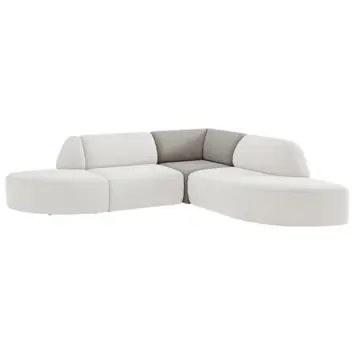 Modulaire bank Lieve hoekdeel midden taupe stof