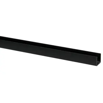 U-profiel kunststof zwart 18x18 mm lengte 260 cm