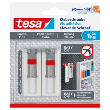 De Tesa Verstelbare Klevende Schroef voor Behang & Pleisterwerk