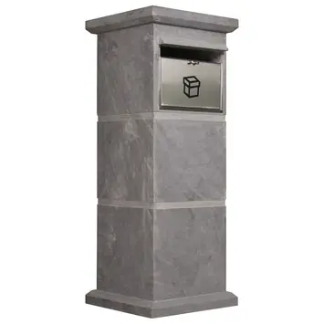 Brievenbus bluestone met pakketvak