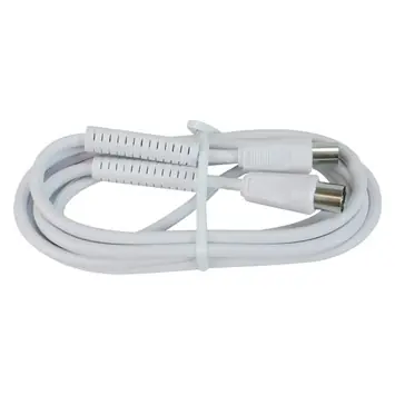 Q-Link coax kabel 3CV2 HF stekker 1 meter rechtwit