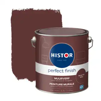 Histor Perfect Finish muurverf mat Burgundy Wine 2,5 liter