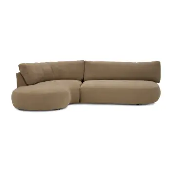 KARWEI hoekbank Ace taupe stof met verlenging links