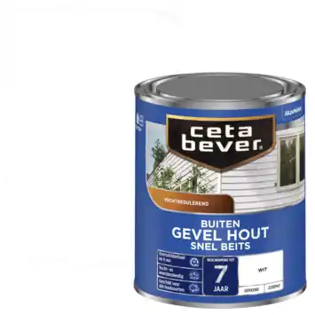 CetaBever Snelbeits Gevel & Kozijn zijdemat dekkend wit 750 ml