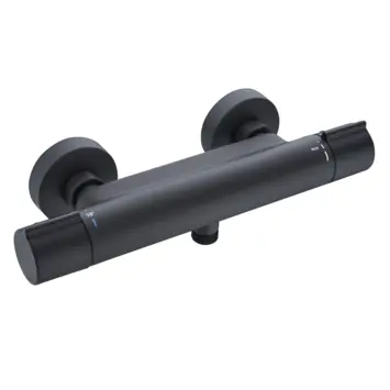Atlantic thermostatische douchekraan Colin zwart 15 cm