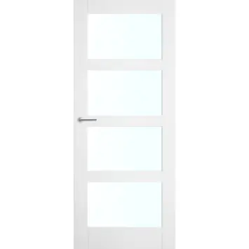 Deur Floor blank glas wit opdek links 83 x 201,5 cm