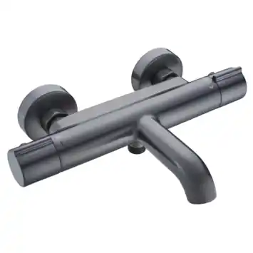 Atlantic thermostatische badkraan Colin gun metal 15 cm