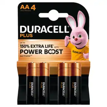 Duracell Batterij AA Alkaline Plus Power Boost 4 stuks