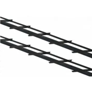 Draaibare lamelgeleider zwart RVS 96 cm 2 stuks
