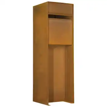 Brievenbus design staand cortenstaal 115 x 37 x 37 cm