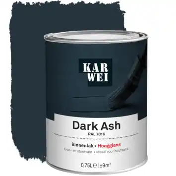 KARWEI binnenlak hoogglans RAL 7016 dark ash 750 ml