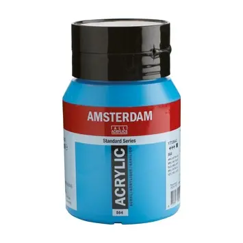 Amsterdam verf acrylverf briljantblauw flacon 500ml