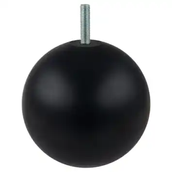 Duraline meubelpoot bol zwart Ø10 cm