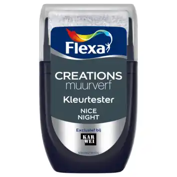 Flexa Creations muurverf kleurtester mat nice night 30 ml
