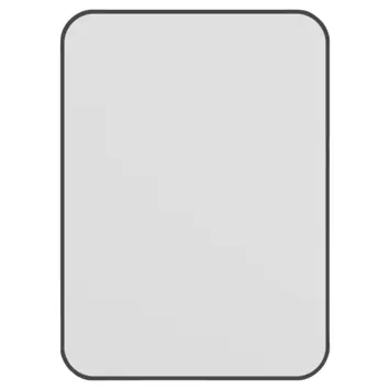 Haceka badkamerspiegel Deco mat zwart 55 x 40 cm rechthoek afgeronde hoeken