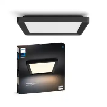 Philips Hue Tento plafonniere zwart vierkant 30x30cm