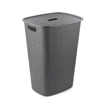 Curver Softex Wasmand met deksel 56L - Antraciet