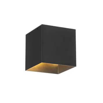 QAZQA wandlamp Charlotte 1-lichts 2W zwart aluminium met bewegingssensor