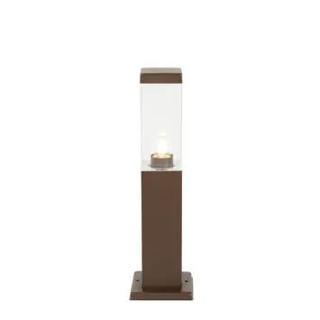 QAZQA staande buitenlamp Malios 1-lichts 60W E27 roestbruin staal 45 cm