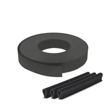 Giardino lint met clips RAL 9005 zwart 50 mm