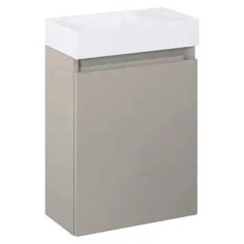Atlantic toiletmeubel Imani greige met witte wastafel 22,2 × 40,2 × 58 cm