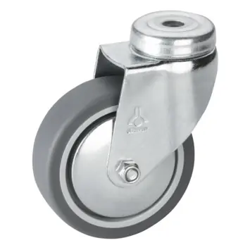 Zwenkwiel TPE met boutbevestiging 75mm tot 50kg