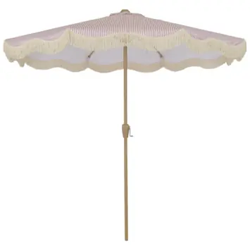 Parasol Marbella terracotta streep ø 250 cm