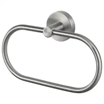Haceka Kosmos handdoekring RVS look geborsteld mat