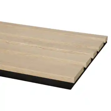 Kleurstaal lattenwand Decowall Acoustic Blend naturel eiken 25x30cm