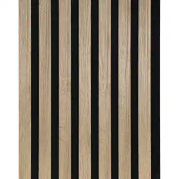Kleurstaal lattenwand Decowall Acoustic vergrijsd eiken 25x30cm