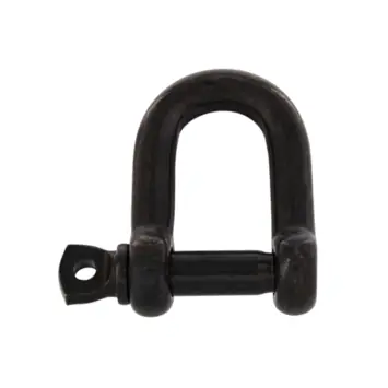 D-sluiting 4mm RVS Zwart
